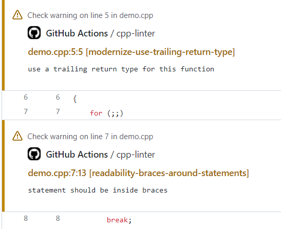 clang-tidy annotations